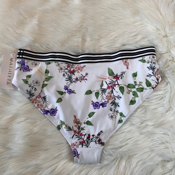 Athleta Gold Coast Floral Banded Bikini Bottom L - Picture 4 of 8